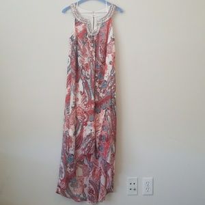 Studio One High-Low Paisley Maxi Dress